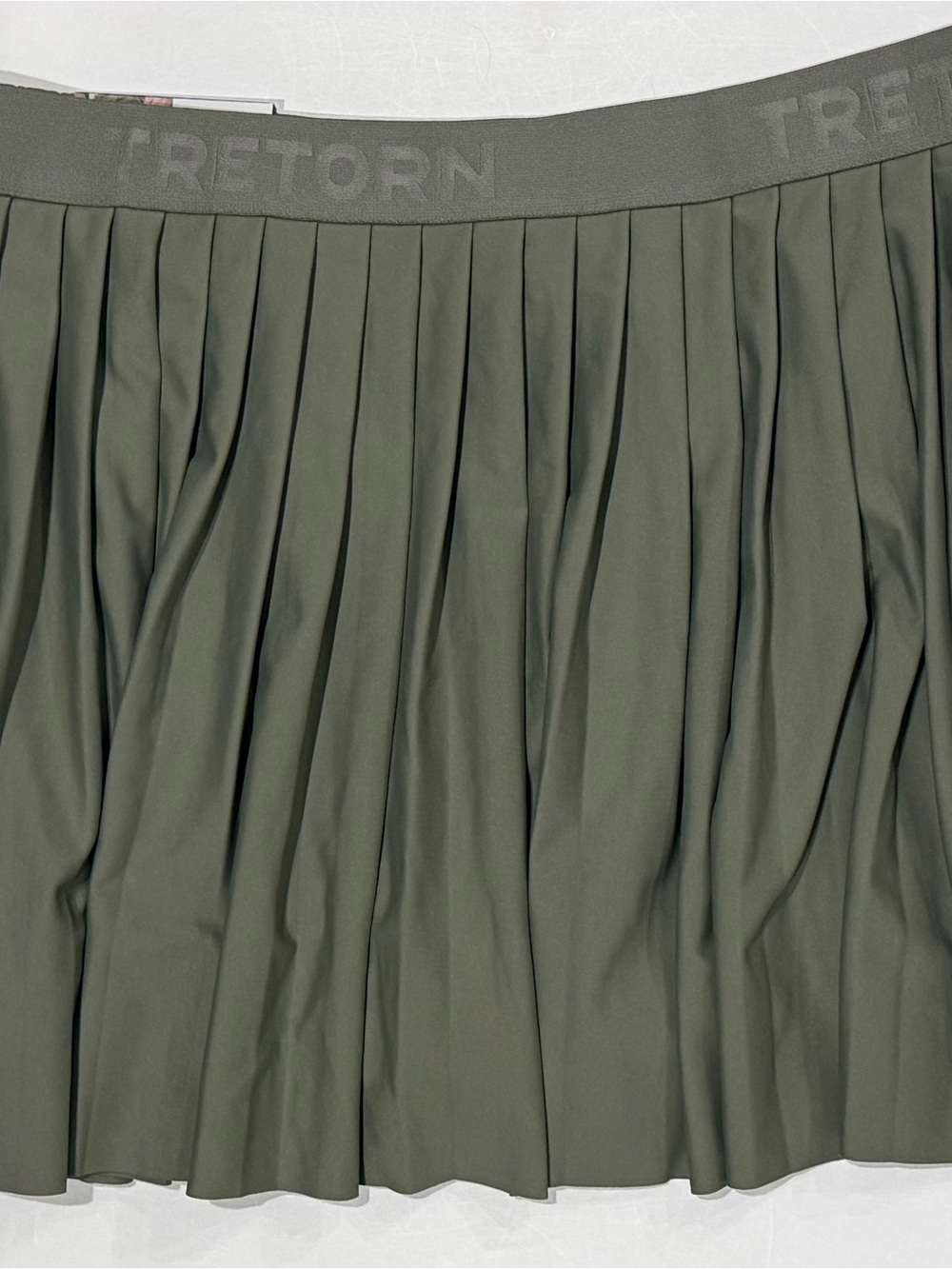 Tretorn Olive Skater Pleated Waistband Skirt